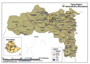 Map Of Tigray Region